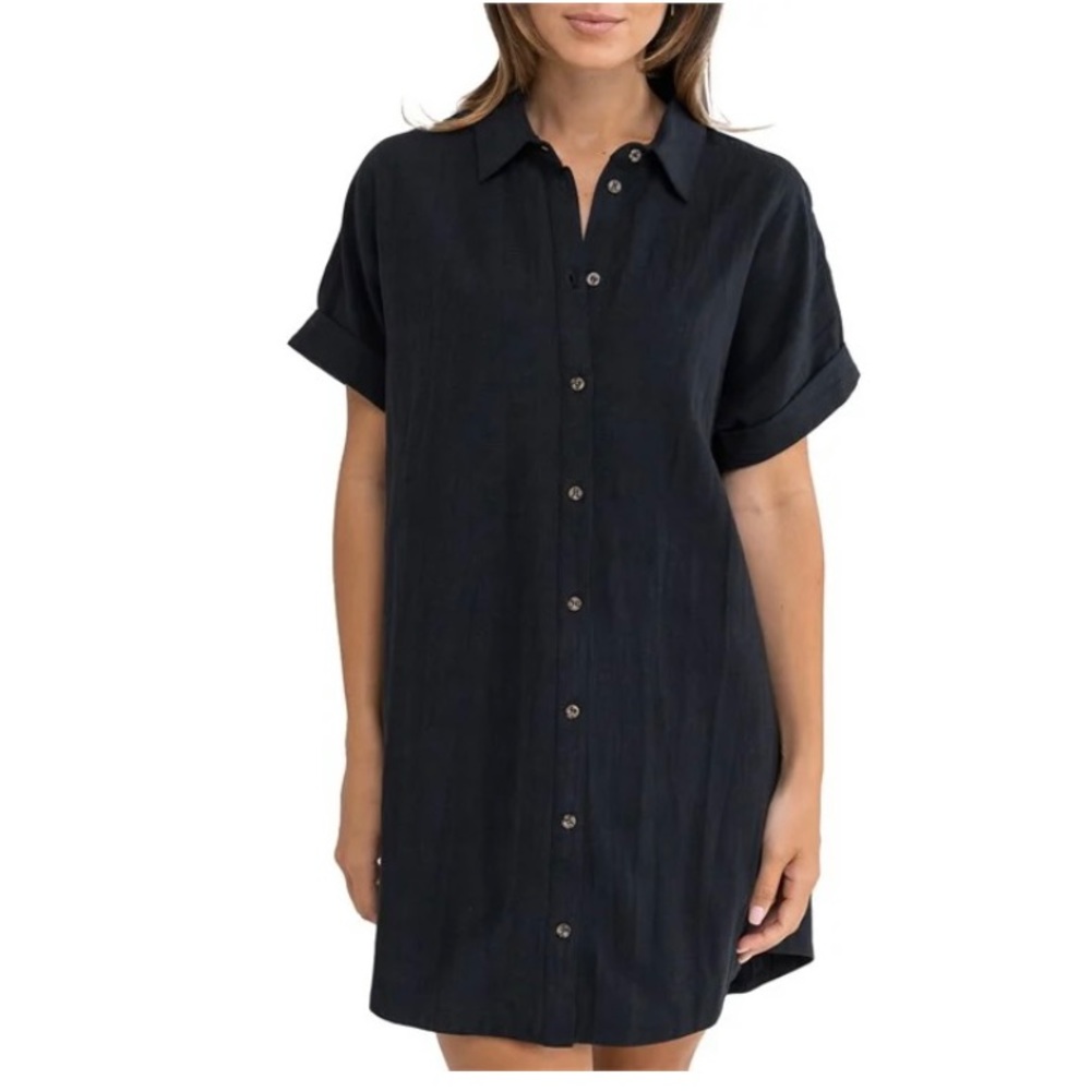Rythm classic button up shirt dress
